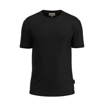 T-shirt || "WHITE LABEL" ROUND NECK BLACK
