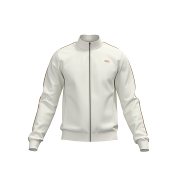 Tracksuit Jacket || Sports label White